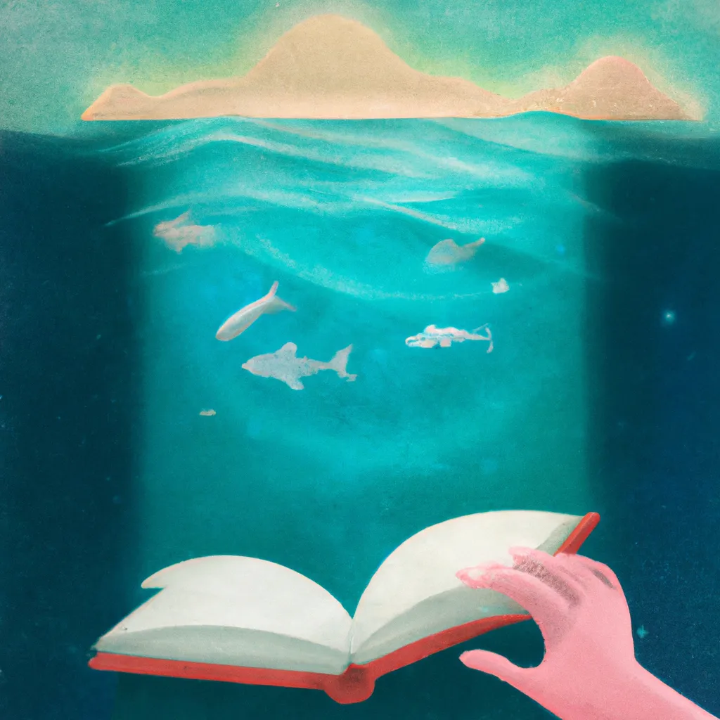 Opening A Book Into A Aquatic Environment, Surreal A 