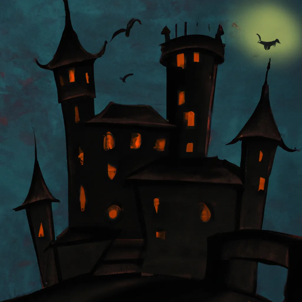 Prompt: an european castle, at night, creepy, Edward Gorey