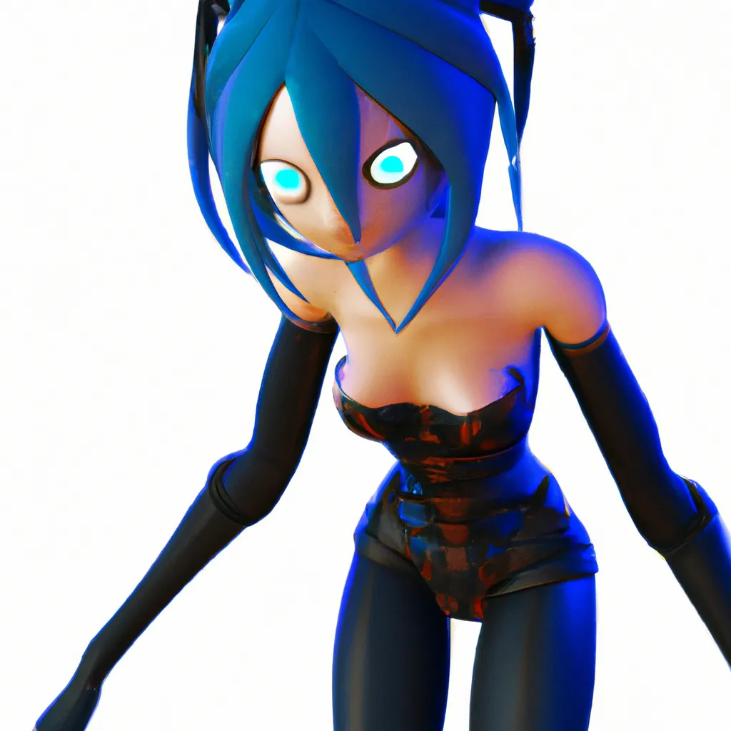 Prompt: Spider anime girl 3d
