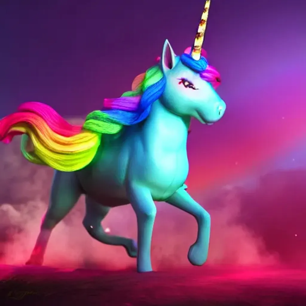 Prompt: rainbow cat as unicorn, Trending on Artstation HQ, deviantart, unreal engine, 4K UHD image