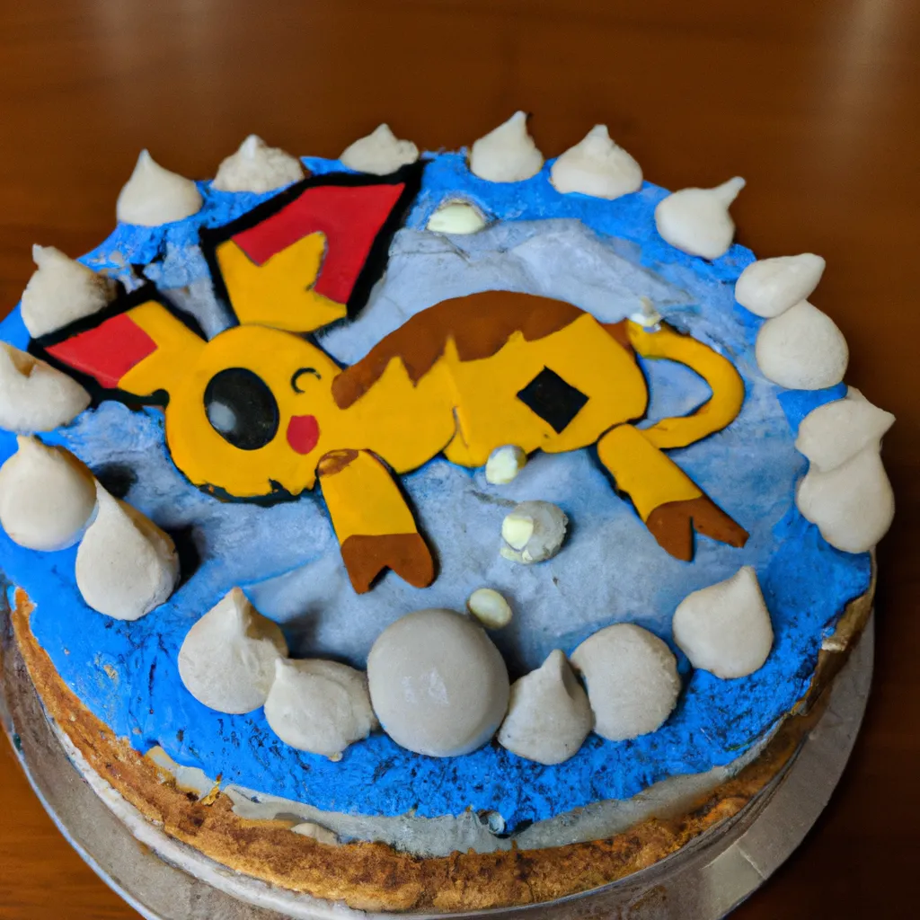 Prompt: A pokemon themed Pumpkin pie