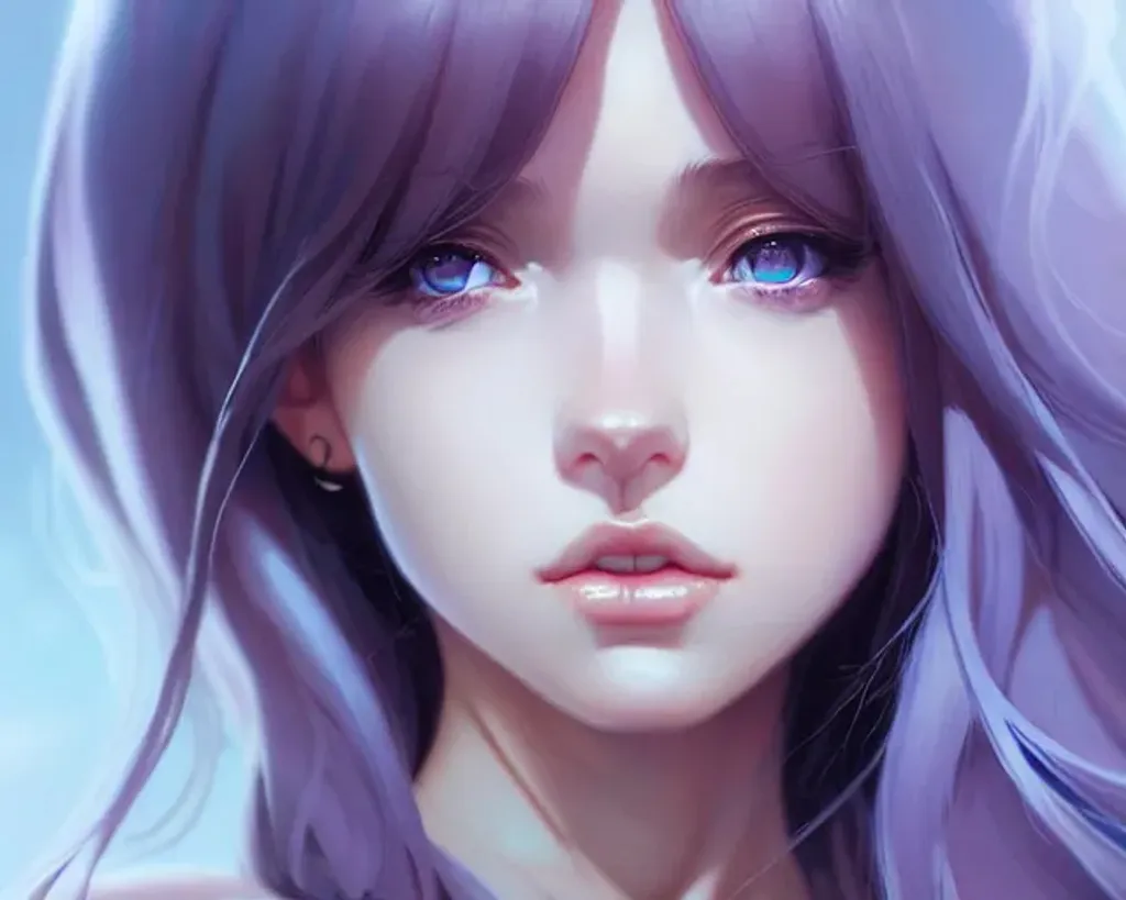 Prompt: Closeup face portrait of attractive Little Caprice, smooth soft skin, big dreamy eyes, beautiful intricate colored hair, symmetrical, anime wide eyes, soft lighting, detailed face, by makoto shinkai, stanley artgerm lau, wlop, rossdraws, concept art, digital painting, looking into camera