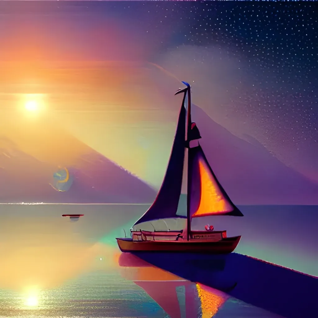 Prompt: sailboat in the stars, isometric illustration, astrophotography, cosmic aesthetic, urban, gritty, centered, symmetry, painted, intricate, volumetric lighting, beautiful, rich deep bold colors, masterpiece, sharp focus, ultra detailed, in the style of marc simonetti