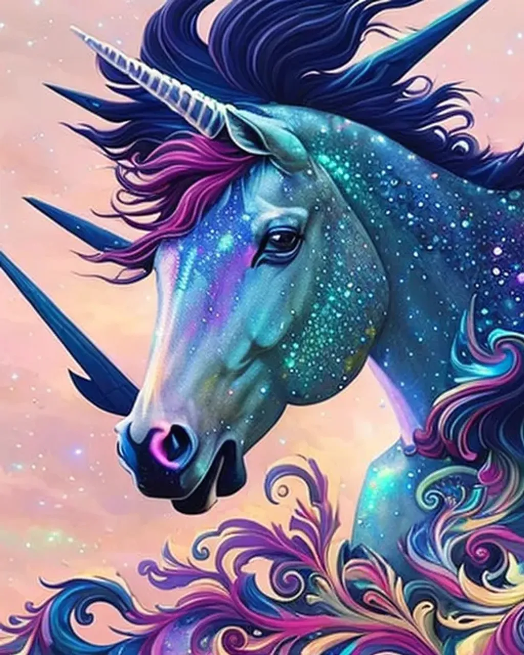 painting a stunning rendition of unicorn made of fra... | OpenArt