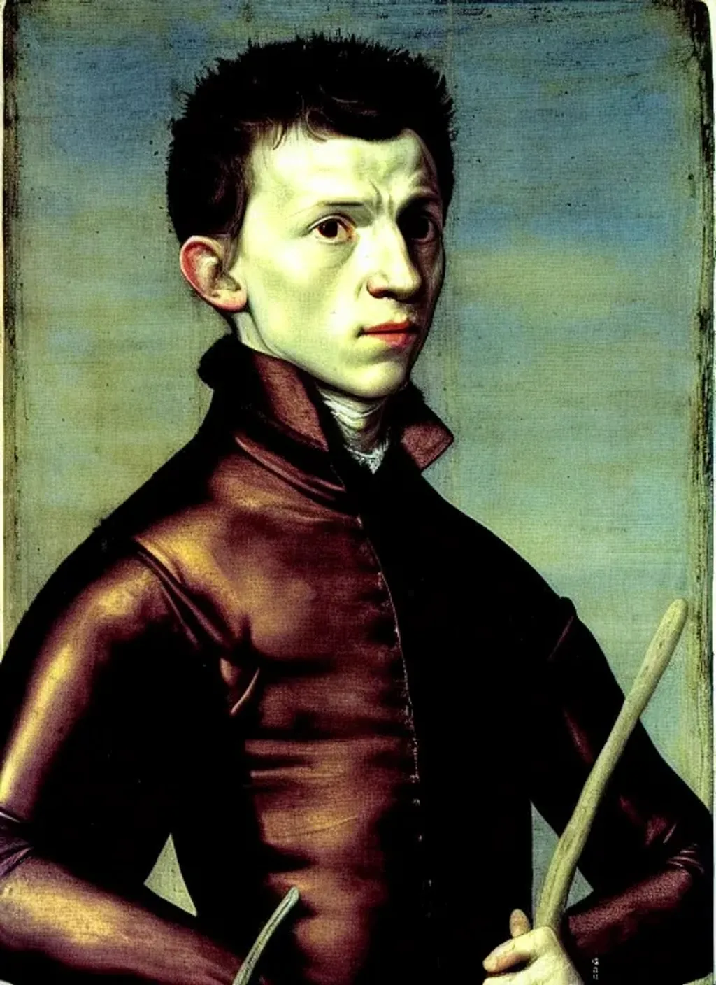 Prompt: Portrait of Tom Holland by Sofonisba Anguissola