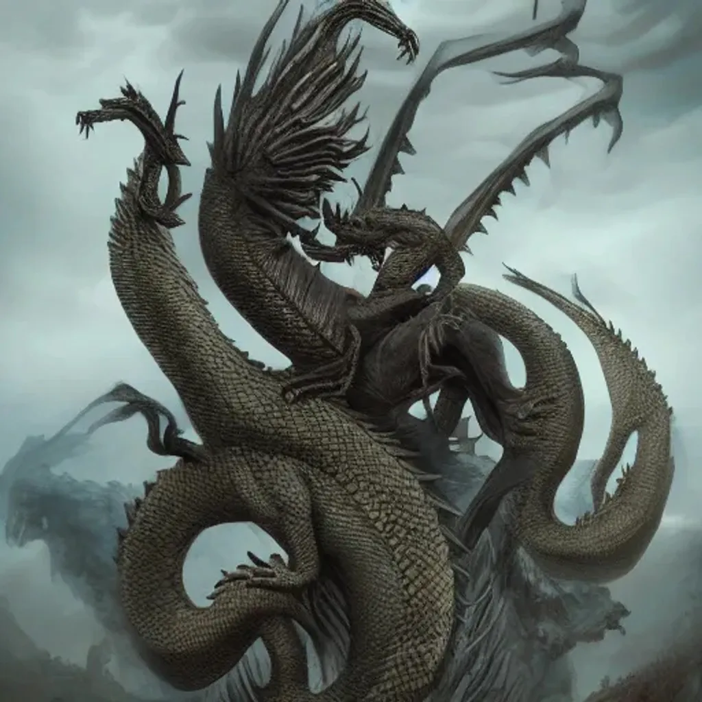 Prompt: god of dragons, digital art, trending on artstation,realistic, fantasy,myths and legendary
