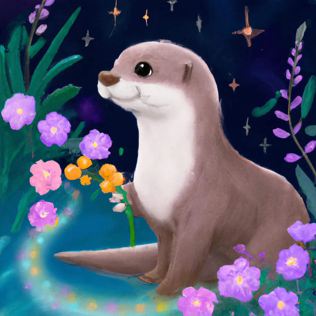 Prompt: cute fairy otter fantasy art