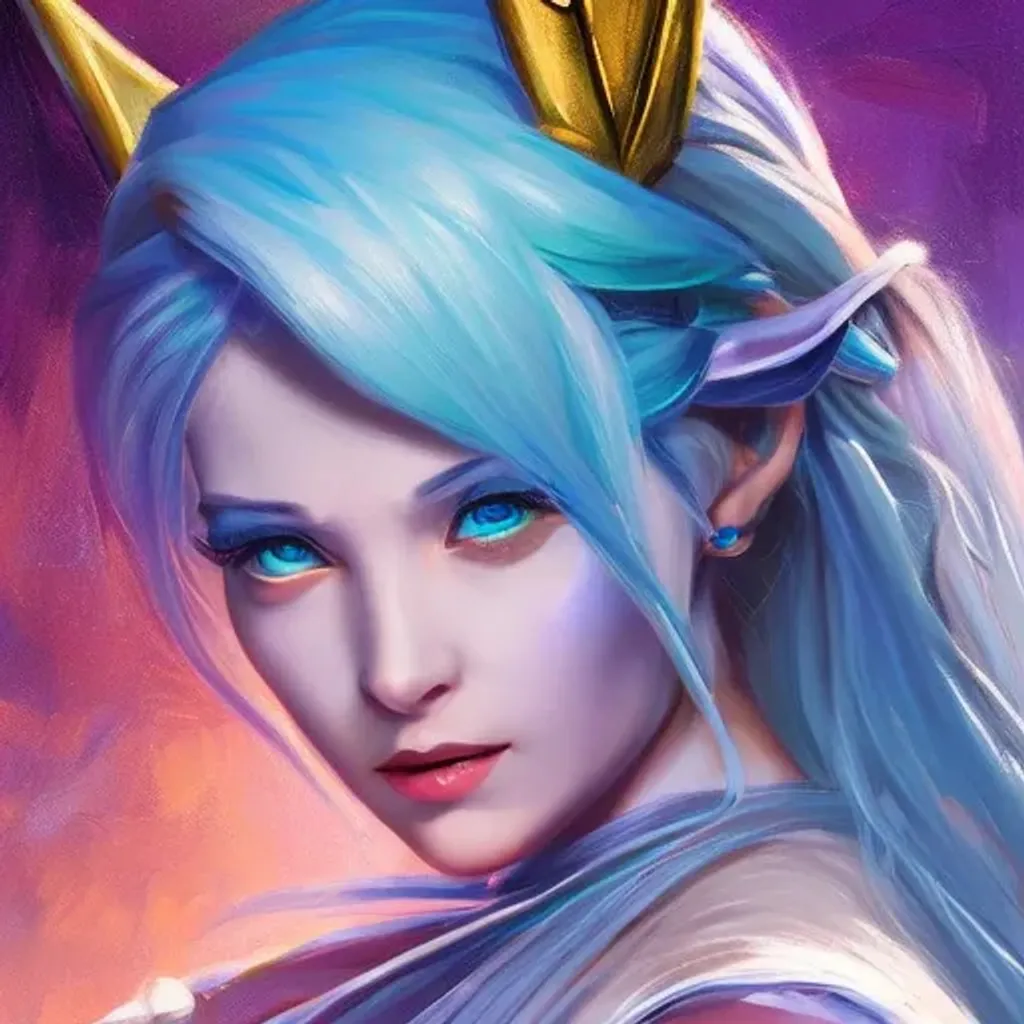 Prompt: Closeup face portrait, fantasy concept art of a young fairy girl character with a soft skin and cyan hair in a bard clothes. soft details. Symmetrical, 8k. hd, professional oil painting, professional majestic oil painting by Greg Manchess, Atey Ghailan, Fenghua Zhong, Jeremy Mann, Greg Rutkowski, Antonio Moro, trending on ArtStation, trending on CGSociety, dramatic lighting, dawn, refraction, Unreal Engine 5, rule of thirds, looking at camera 