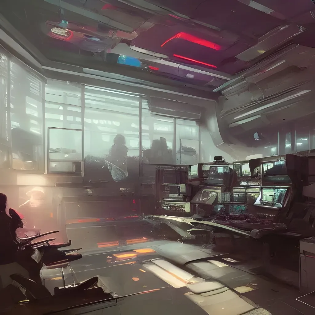 Prompt: "Futuristic control room!!!" a breathtaking artwork by Alejandro Burdisio, James Gurney, Jonas De Ro, Jeremy Mann, Ismail Inceoglu, maximalist, intricately hyperdetailed, clear environment, cinematic light, 16k resolution, trending on artstation