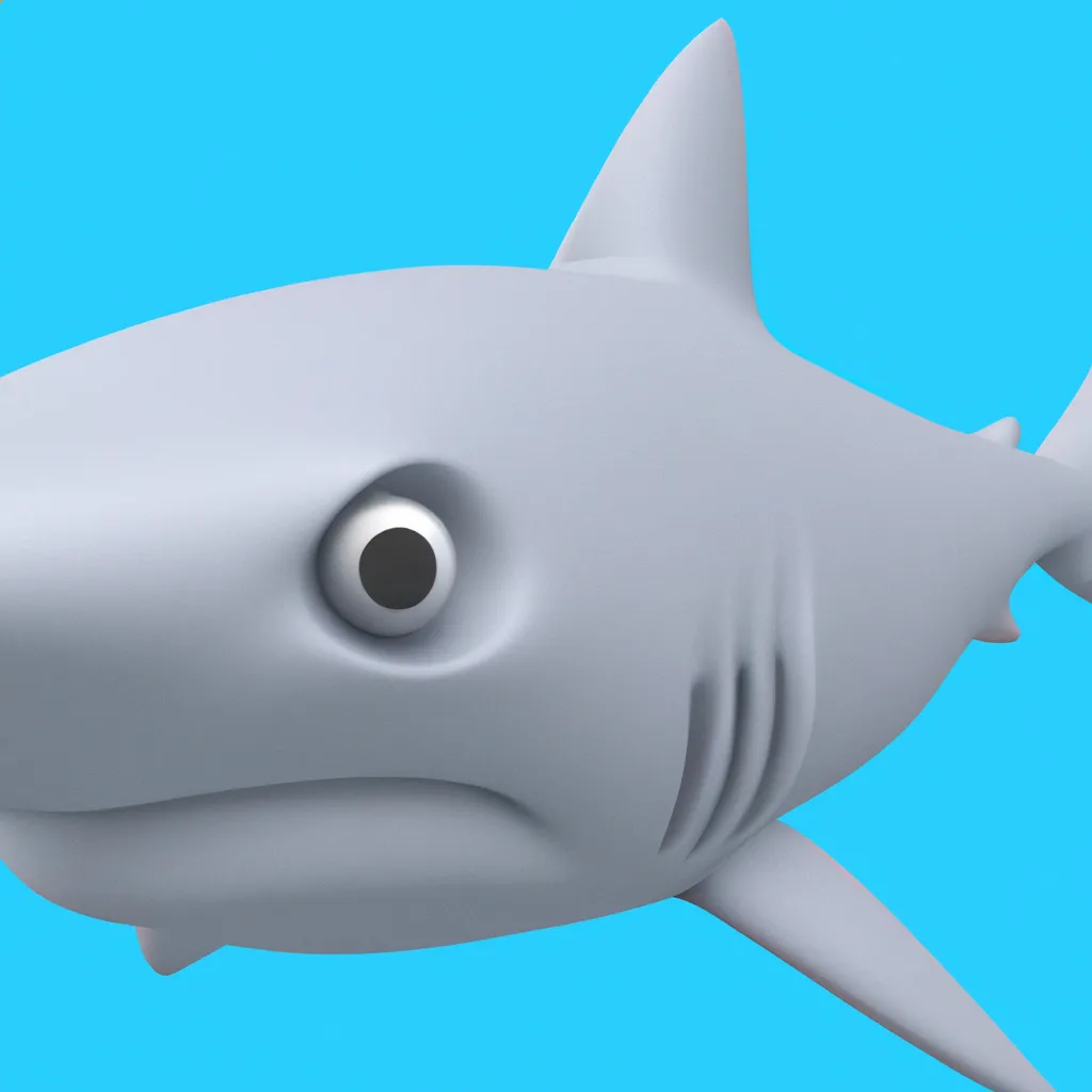 3D Render of Shark by sanrio | OpenArt