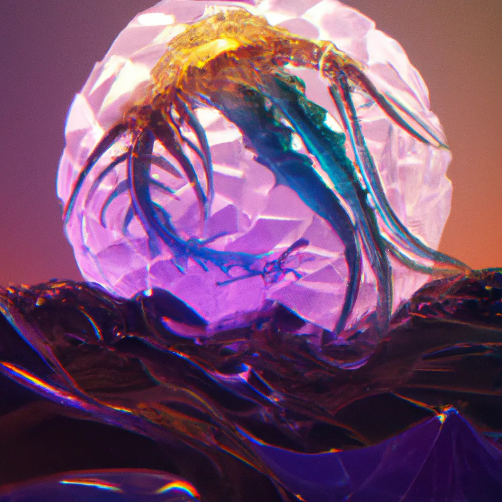 Humongous Jellyfish as a Dragon on a crystal planet,... | OpenArt