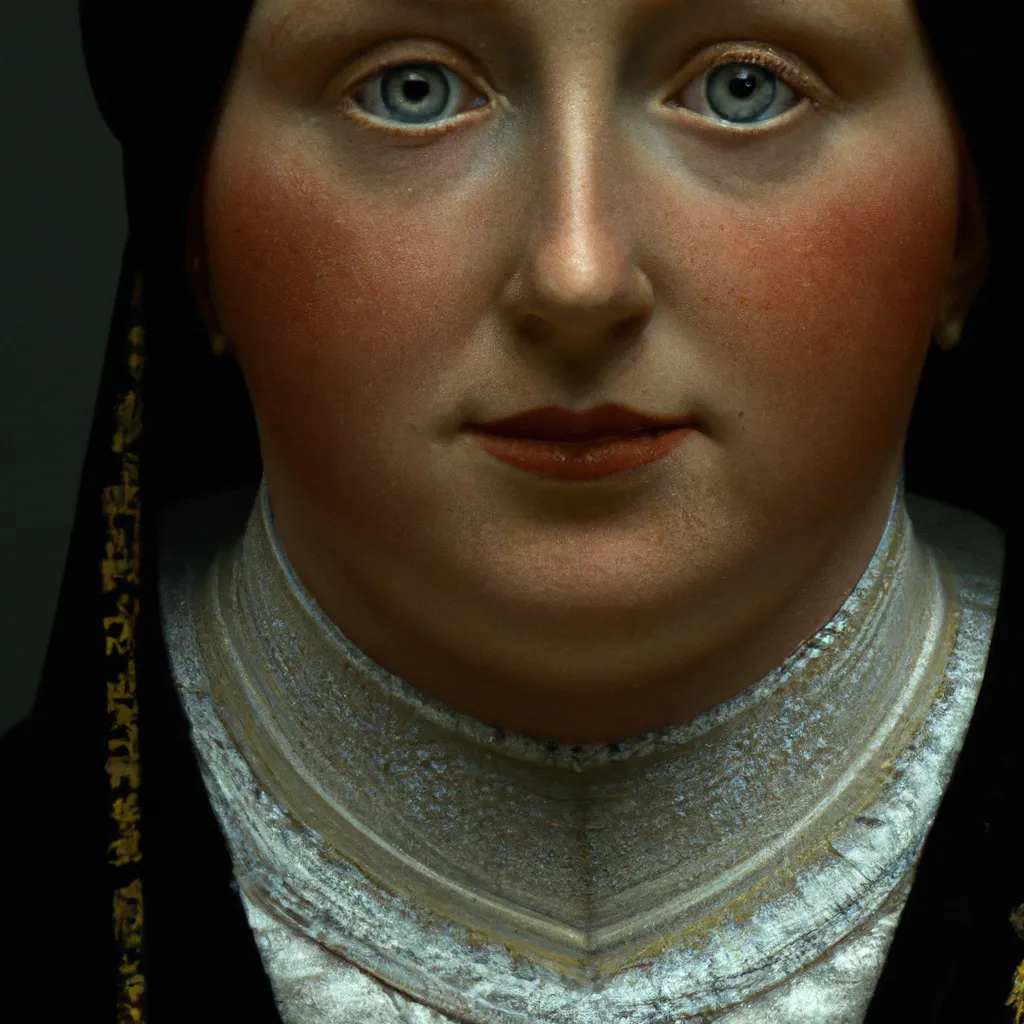 Prompt: Hyper realistic 
Size of a room
Louis Vuitton gallery show 
close up of lady Vanderbilt, symmetrical eyes , monumental oil painting  
by artist Hans Holbein the younger
  