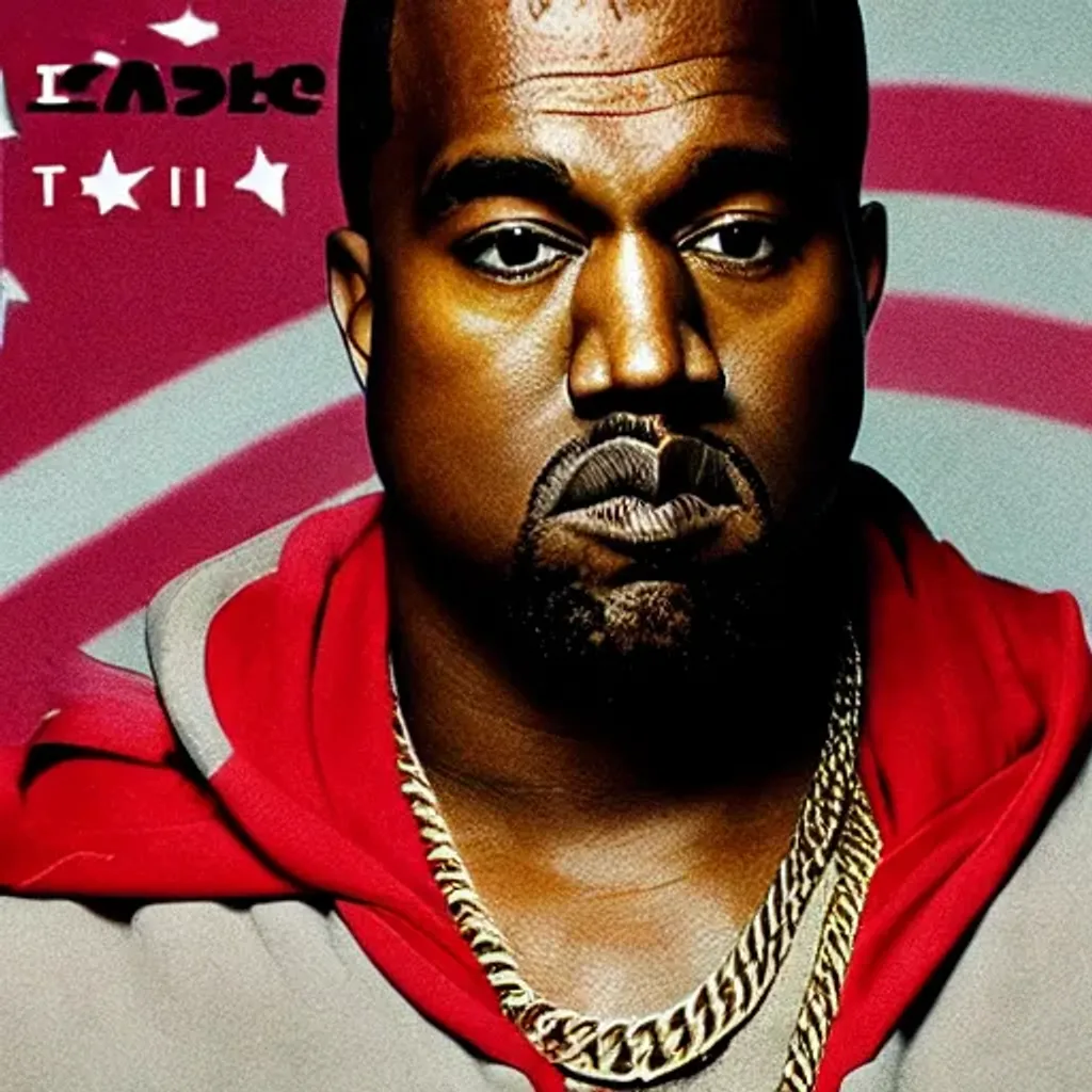 Prompt: Kanye West, Album cover, T.I, Ian Wright,