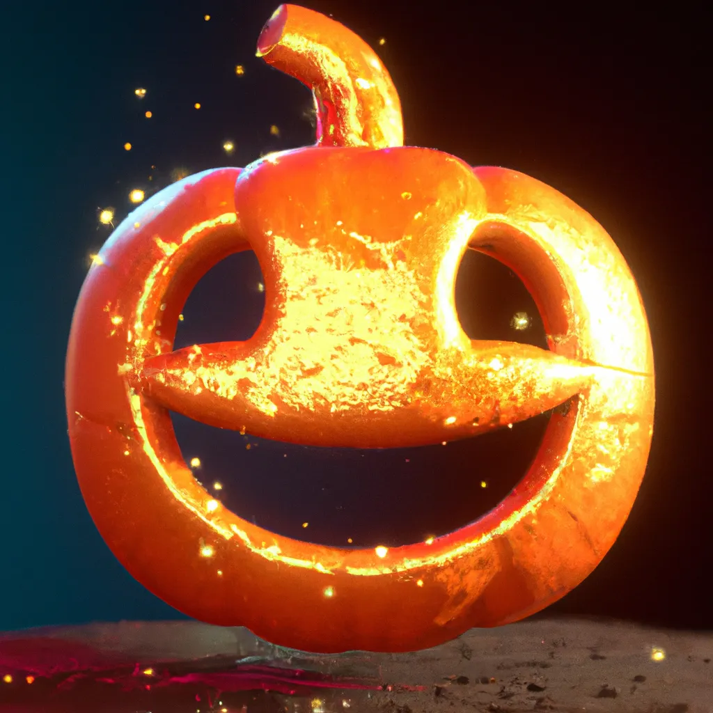 Prompt: A winking carved pumpkin character made out of hot steaming stars, 16k render on unreal engine 5, cinema 4D