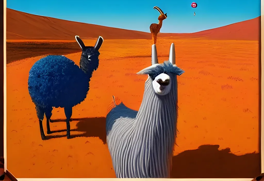 Prompt: Piet with a LLama at the world wonders, by Simon Stålenhag, vivid, colorful, Extreme Detail