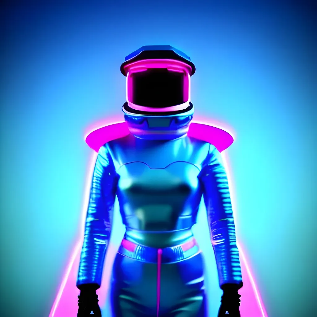 Prompt: Moody Portrait of a neon blue and pink Futuristic Cyberpunk Space Suit,facing towards the camera with swagger,Cinematic Stanley Kubrick movie still, 8K, digital art, unreal engine 5 render, octane render, photorealistic, photography, professional lighting and composition, award winning, intricate details, iconic 