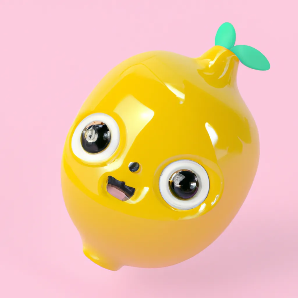 Prompt: 3D Render of Lemon by sanrio