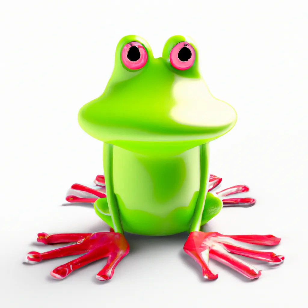 Prompt: 3D Render of Frog by sanrio