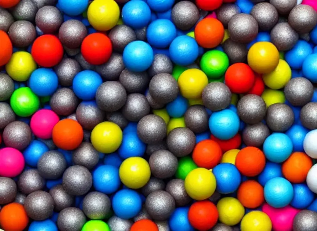 Prompt: a opoolo of balls