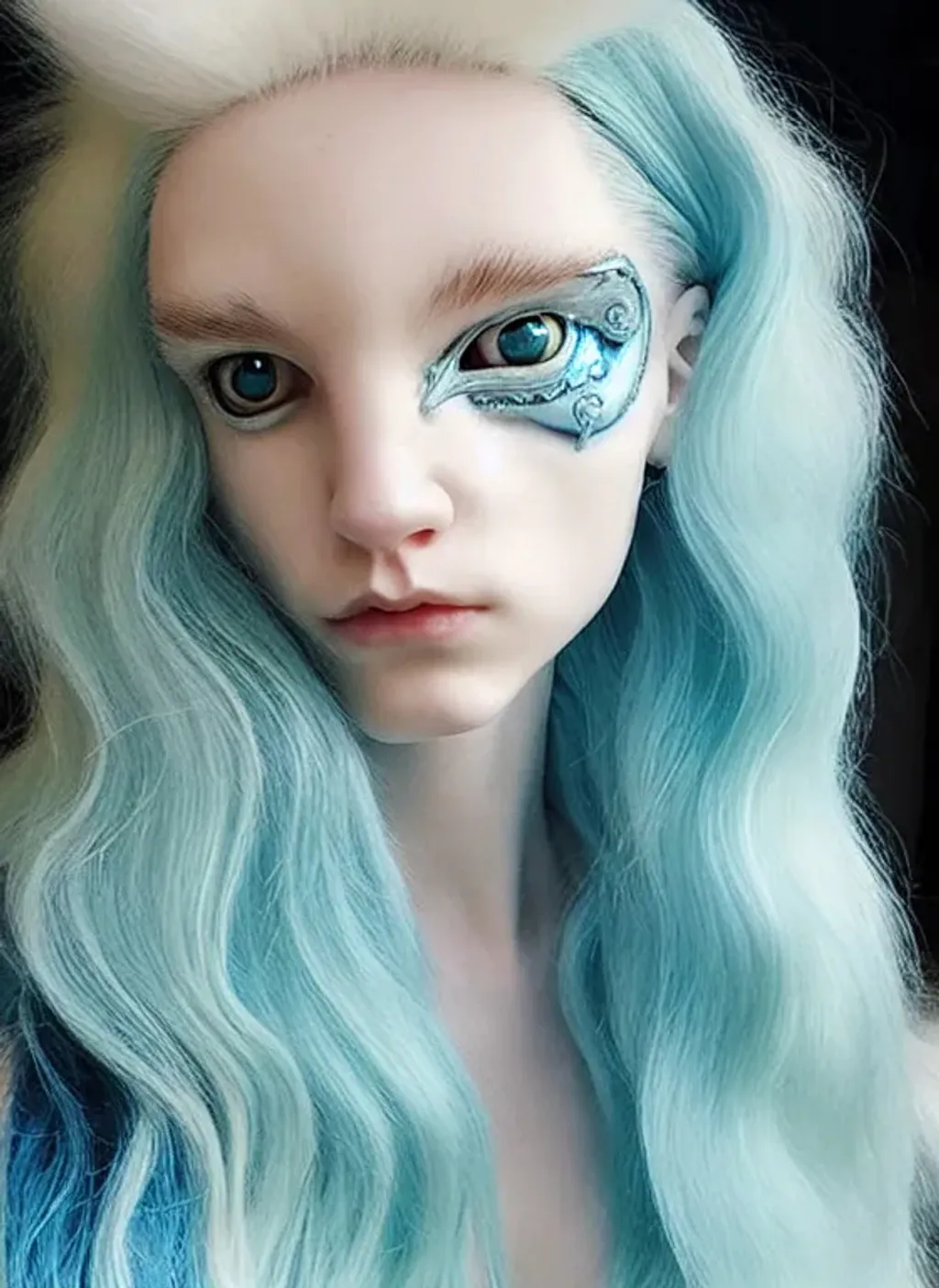 Prompt: young cat girly shapeshifter fursona humanoid with flowing wavy white hair, oceanblue, indigo, cream, Fulvous, silver, eyes, soft white body fur wearing  high silver boots, fashion model style, furaffinity, detailed and intricate, elegant aesthetic, ornate, hyper realistic, fantasy airbrush art by Rubens, symmetrical facial features, accurate anatomy, volumetric clouds, god rays, stars, nebulae, fractal murmuration of crystals in the style of Donato Giancola, high radiance, sense of awe, sharp focus, hyper-detailed, hyper-realistic, subtractive lighting, cinematic lighting, Poser 128k UHD Octane pi, fractal, fBm