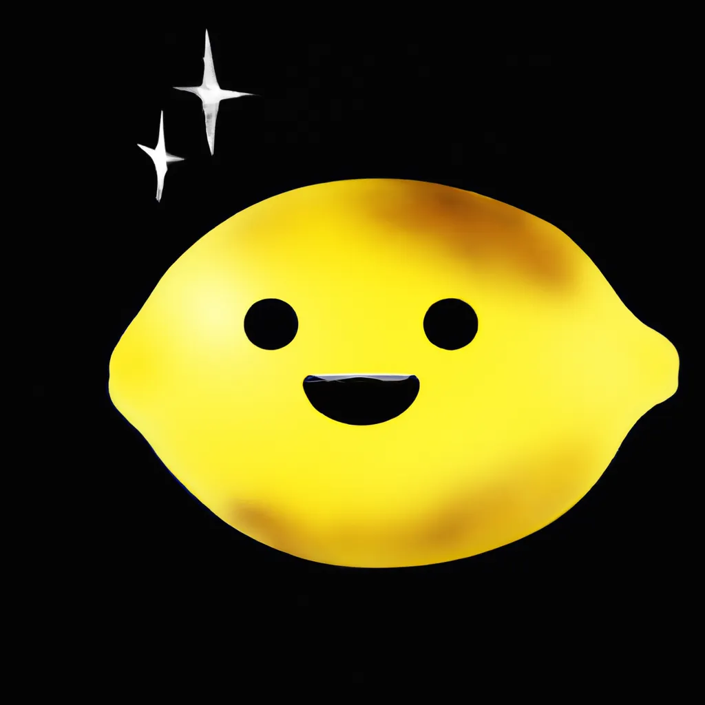 Prompt: Galaxy as a happy, smiling lemon