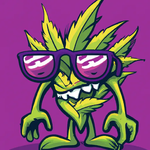 cool cannabis monster with sunglasses | OpenArt