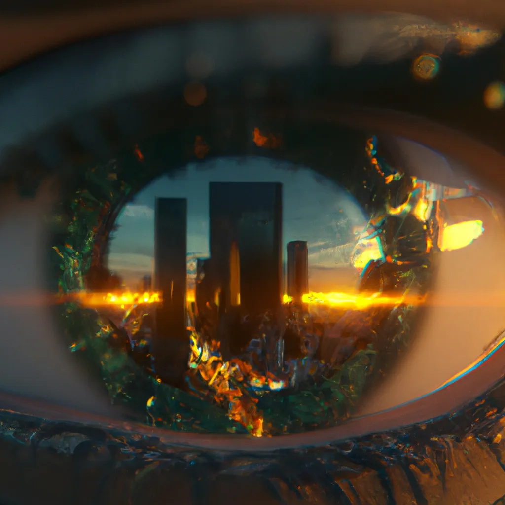 Prompt: eyes looking at visions of the world echoing through your eyes, reflected in eyes unreal engine 8k RTX trending on artstation