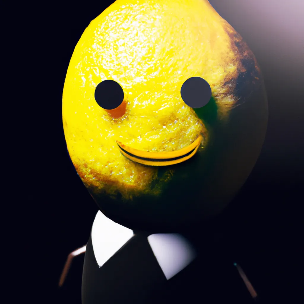 Prompt: A cute lemon wearing a black suit, a 70mm portrait, iso 100, focus mode, f/100, smiling brightly, waist up photo, locs, blasian, perfect composition, beautiful detailed intricate insanely detailed octane render trending on artstation, 8 k artistic photography, photorealistic concept art, soft natural volumetric cinematic perfect light, chiaroscuro, award - winning photograph, masterpiece, oil on canvas, raphael, caravaggio, greg rutkowski, beeple, beksinski, giger