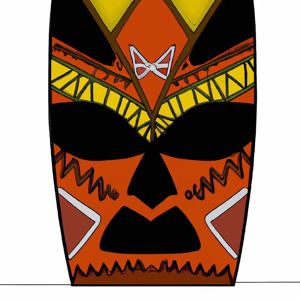 Prompt: African Tribal Mask, by Khari Turner