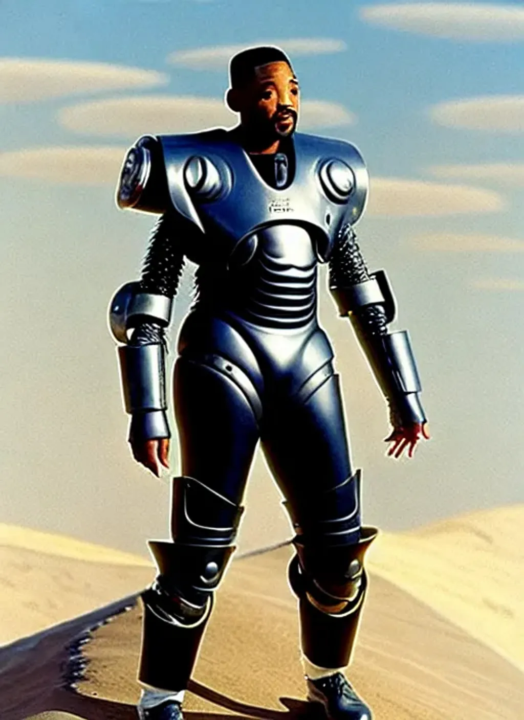 Prompt: Will Smith wearing sci-fi inspired armour by Dave Dorman