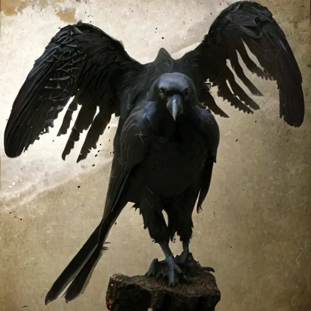 Prompt: Crow God.