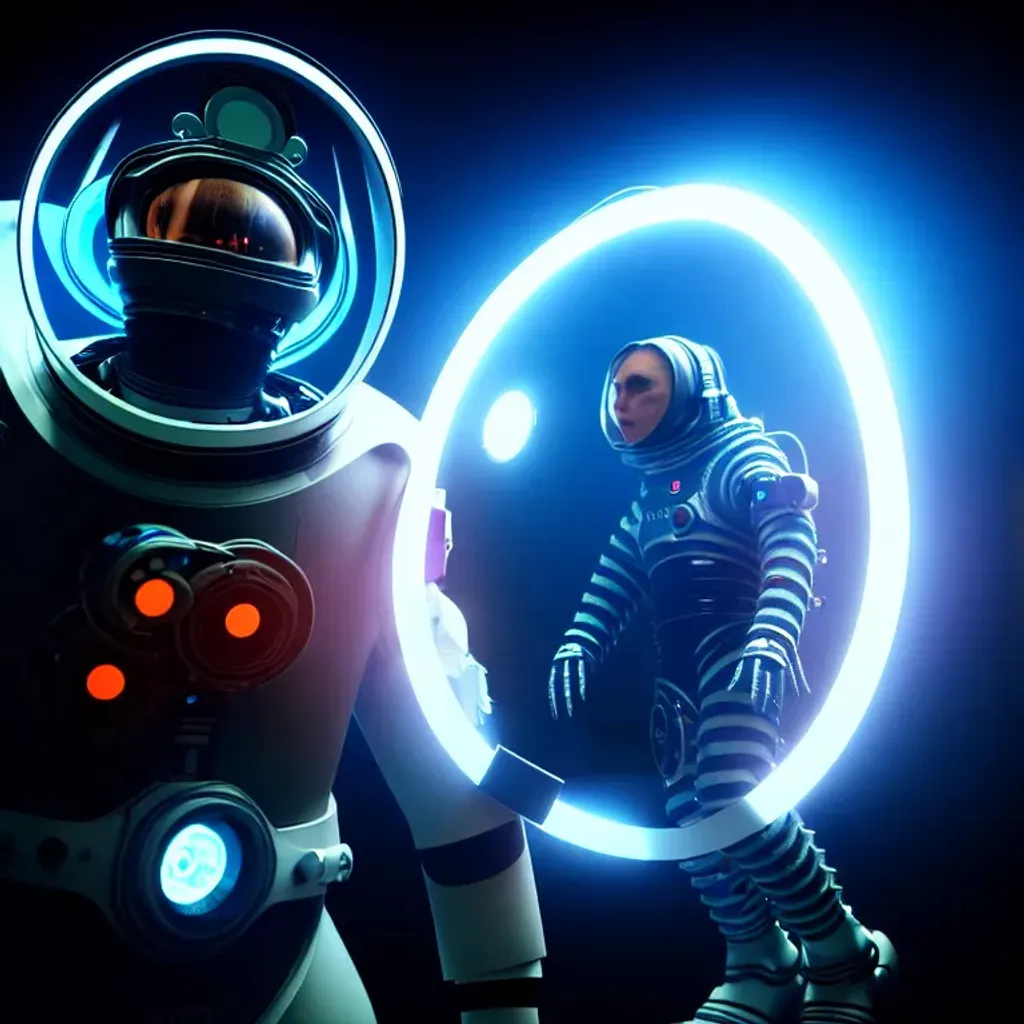 Prompt: a Futuristic Cyberpunk Space Suit, facing towards the camera with swagger,Cinematic Stanley Kubrick movie still with the iconic big circular ring lights in the background, 8K, digital art, unreal engine 5 render, octane render, photorealistic, photography, professional lighting and composition, award winning, intricate details, iconic movie shot by Stanley Kubrick with ring lights