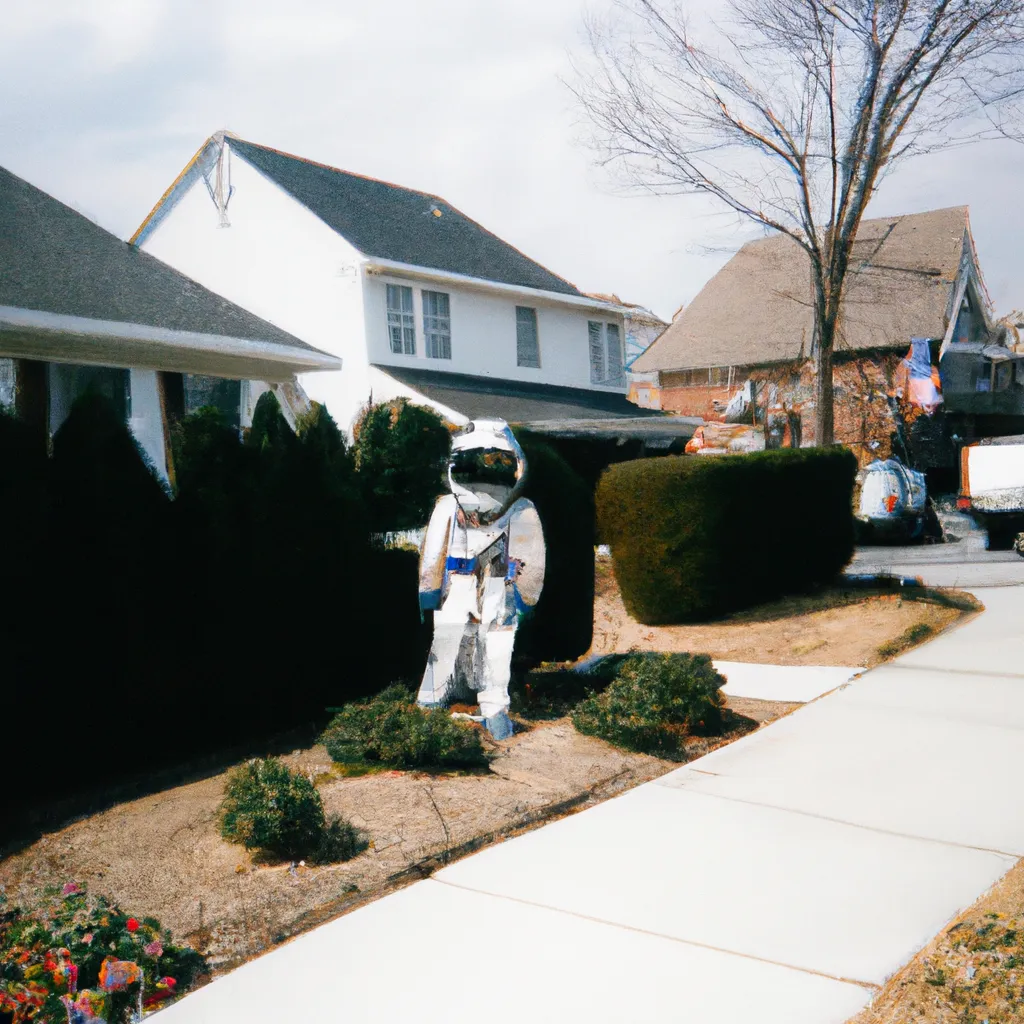 Prompt: 1993 disposable camera photograph of an astronaut in a suburbs 