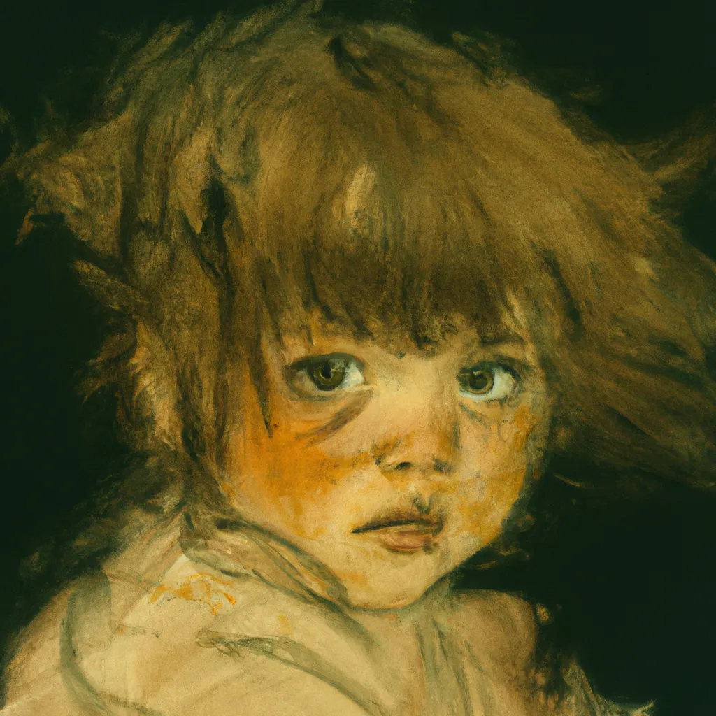 Prompt: Girl With Dirty Face and Messy Hair, London, 1880, by Comte Henri Marie Raymond de Toulouse-Lautrec-Monfa