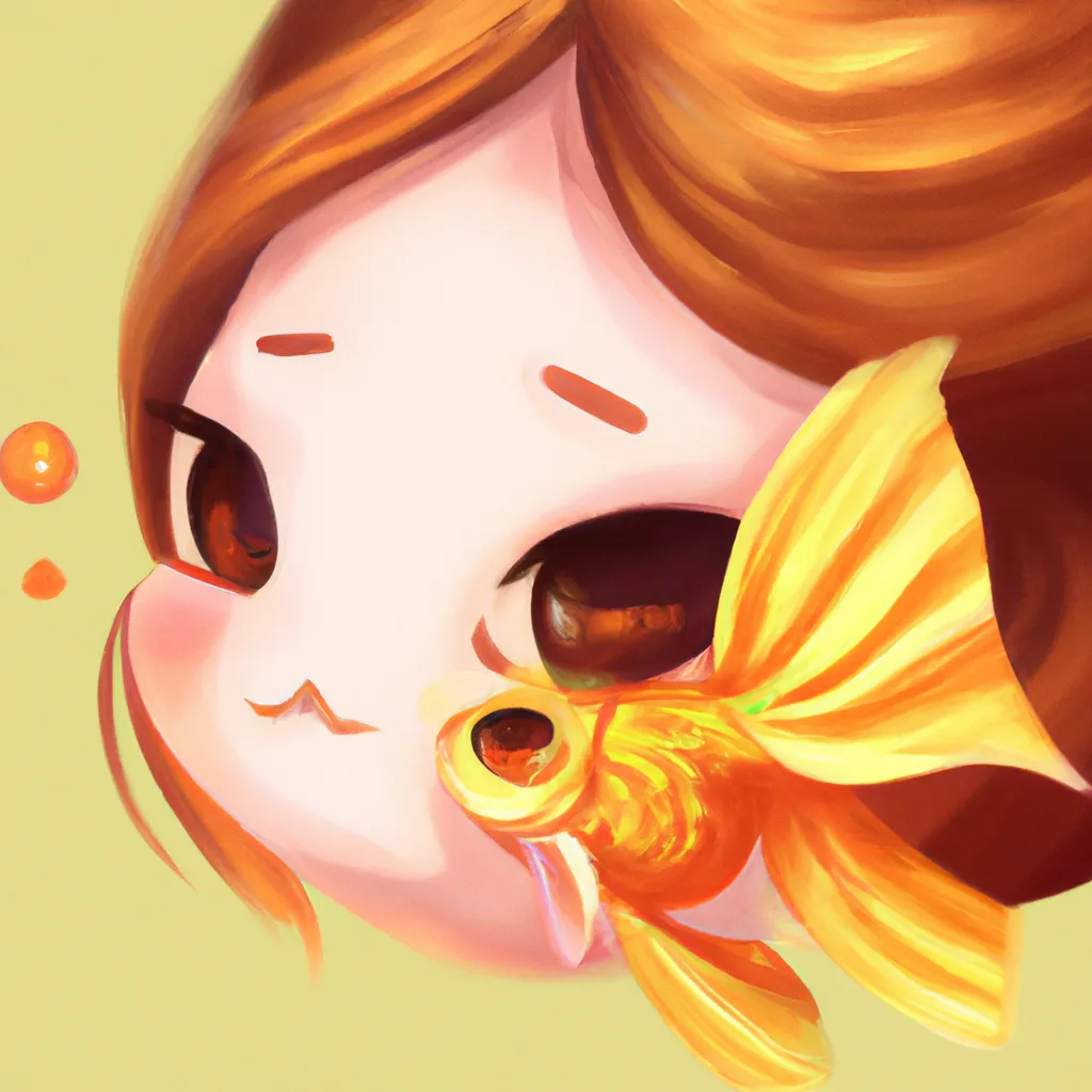 Prompt: adorable chibi goldfish, cute, chibi, anime, digital art