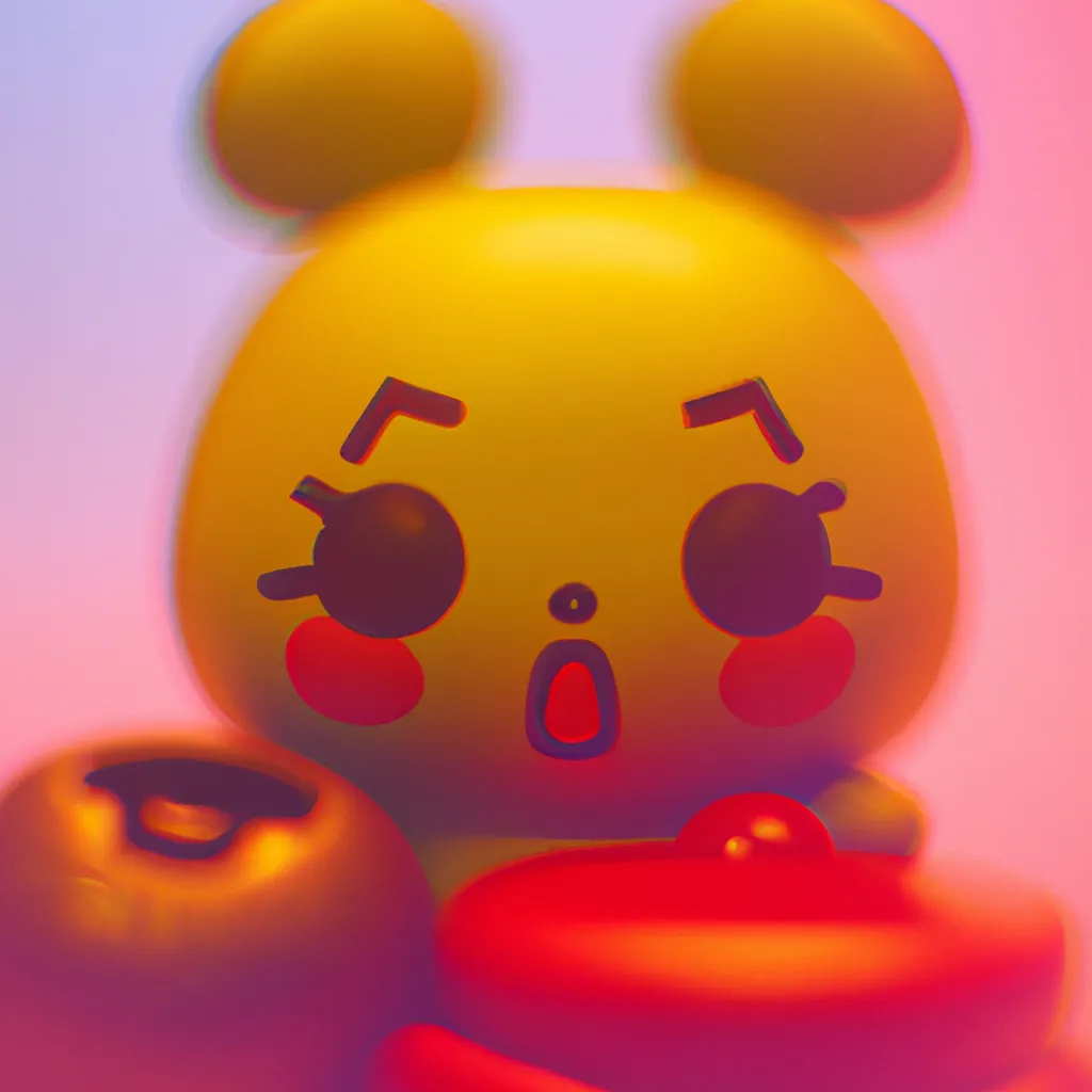 Prompt: A macro 35mm photograph (digital art) from a weird kawaiicore collection toys. Some of the subjects are distinguished characters knows as My Melody, Rilakkuma, and Pompompurin.