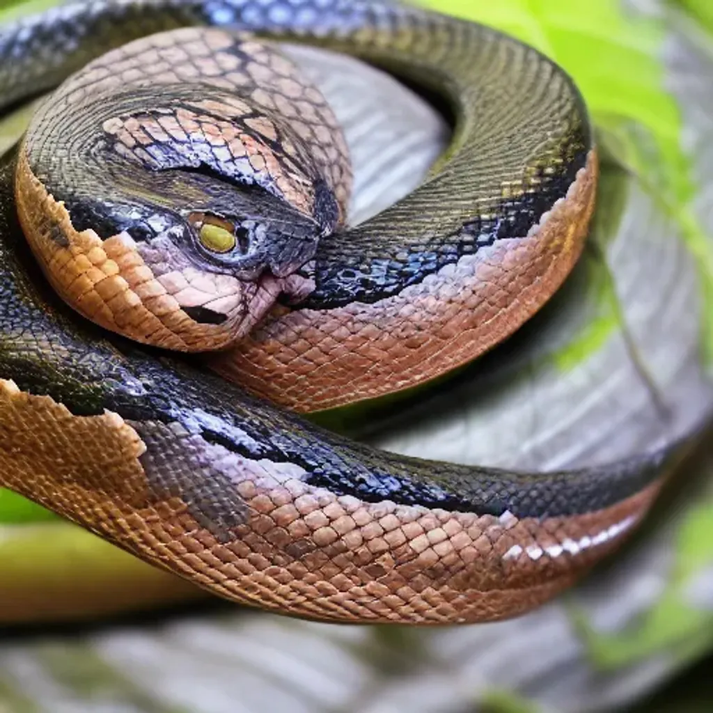 Prompt: Viper Snake Elf. Photograph High Resolution. Leaf Veins. 