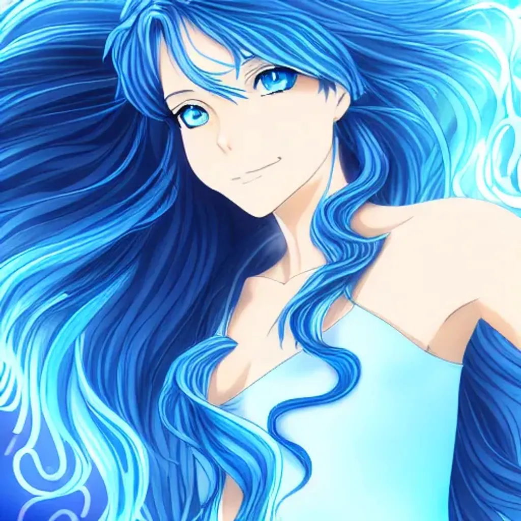 Cute smiling anime girl. AI generated image. Stock Illustration | Adobe  Stock