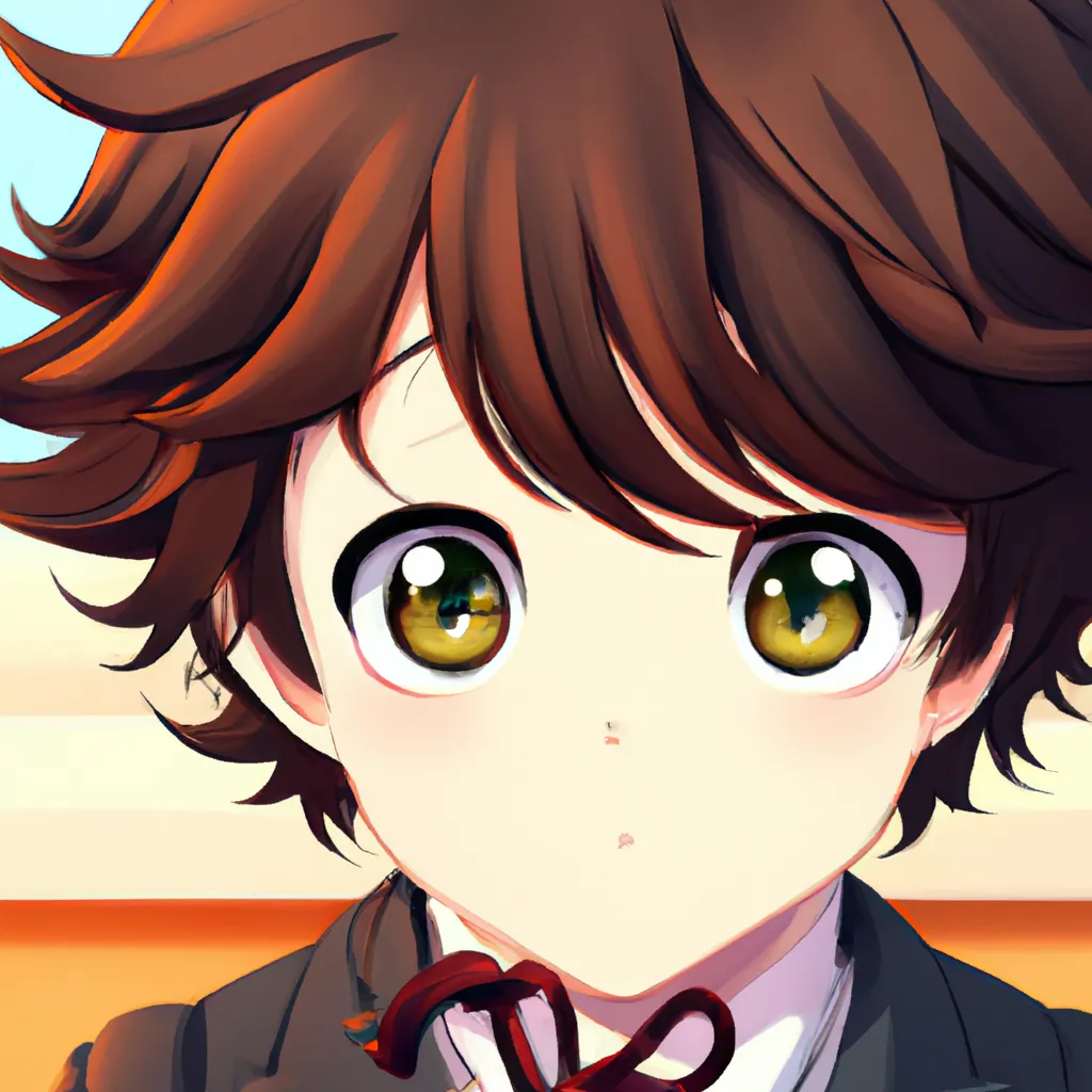 Prompt: cute anime boy, soft, shy, short boyish hair, wavy black fluffy hair, big amber eyes, orange eyes, detailed eyes, dog collar, cute!!, kawaii, kyoto animation, free anime, anime, animated, character design, character concept, trending online, 2010s anime, key visual, saturated, high quality, 8k, by Ryota, Rimmu, Ayumi, Kantoku, fantasy outfit, dog collar, a 70mm portrait, iso 100, focus mode, f/100, smiling brightly, waist up photo, locs, blasian, perfect composition, beautiful detailed intricate insanely detailed octane render trending on artstation, 8 k artistic photography, photorealistic concept art, soft natural volumetric cinematic perfect light, chiaroscuro, award - winning photograph, masterpiece, oil on canvas, raphael, caravaggio, greg rutkowski, beeple, beksinski, giger