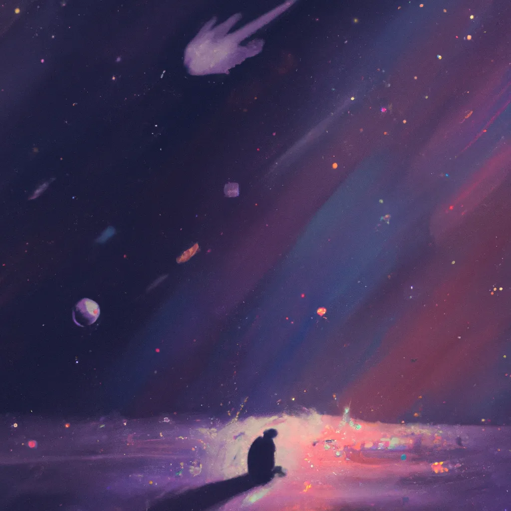 Prompt: a painting of a lonely man falling through the cosmos
space dust surrounding
trending on artstation concept art