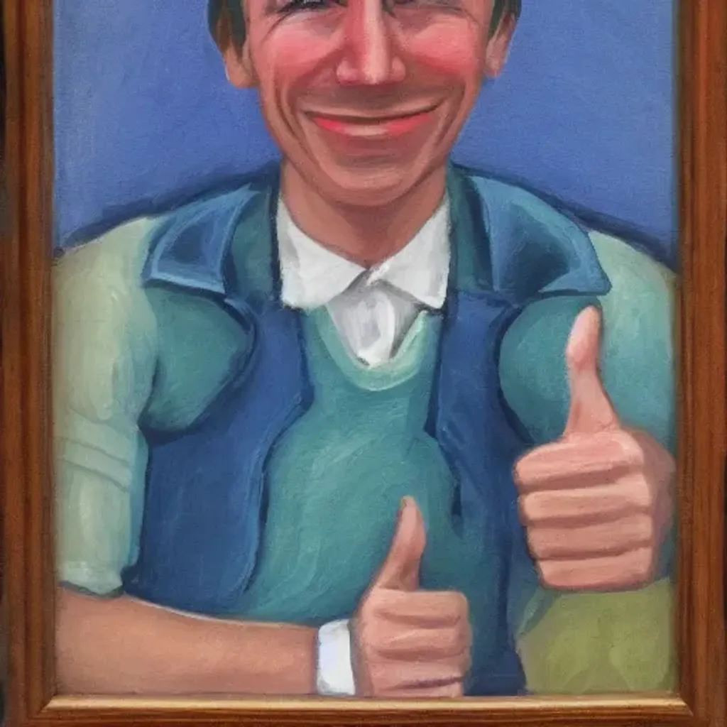 Prompt: thumbs up portrait