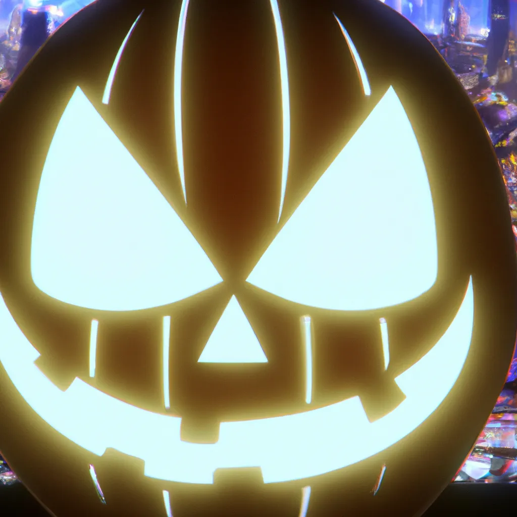 Prompt: anime fine details portrait of Jack-o'-lantern in front of cyberpunk moder city landscape on the background deep bokeh, close-up view, anime masterpiece by Studio Ghibli. 8k, sharp high quality anime, artstation,facing towards the camera, cinematic movie still 