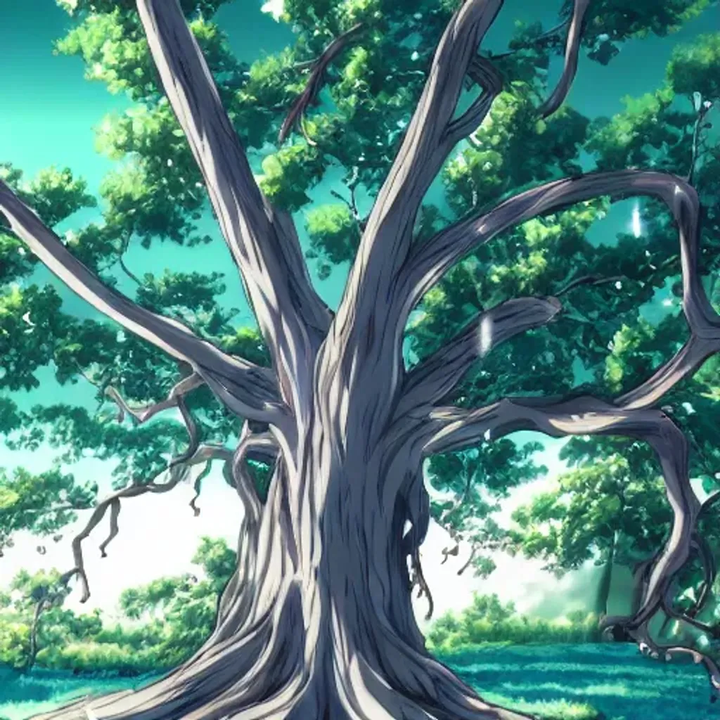 Prompt: anime style tree