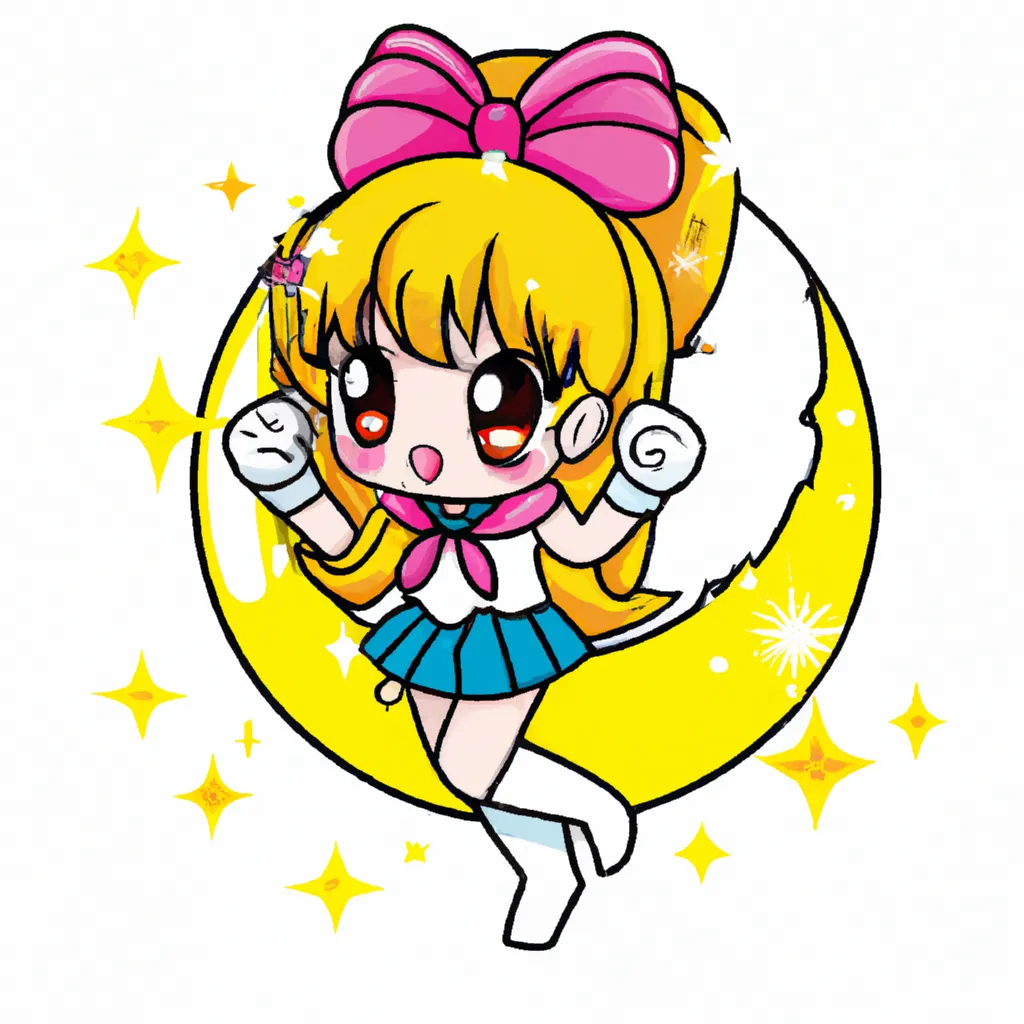 Prompt: sailor moon chibi anime 