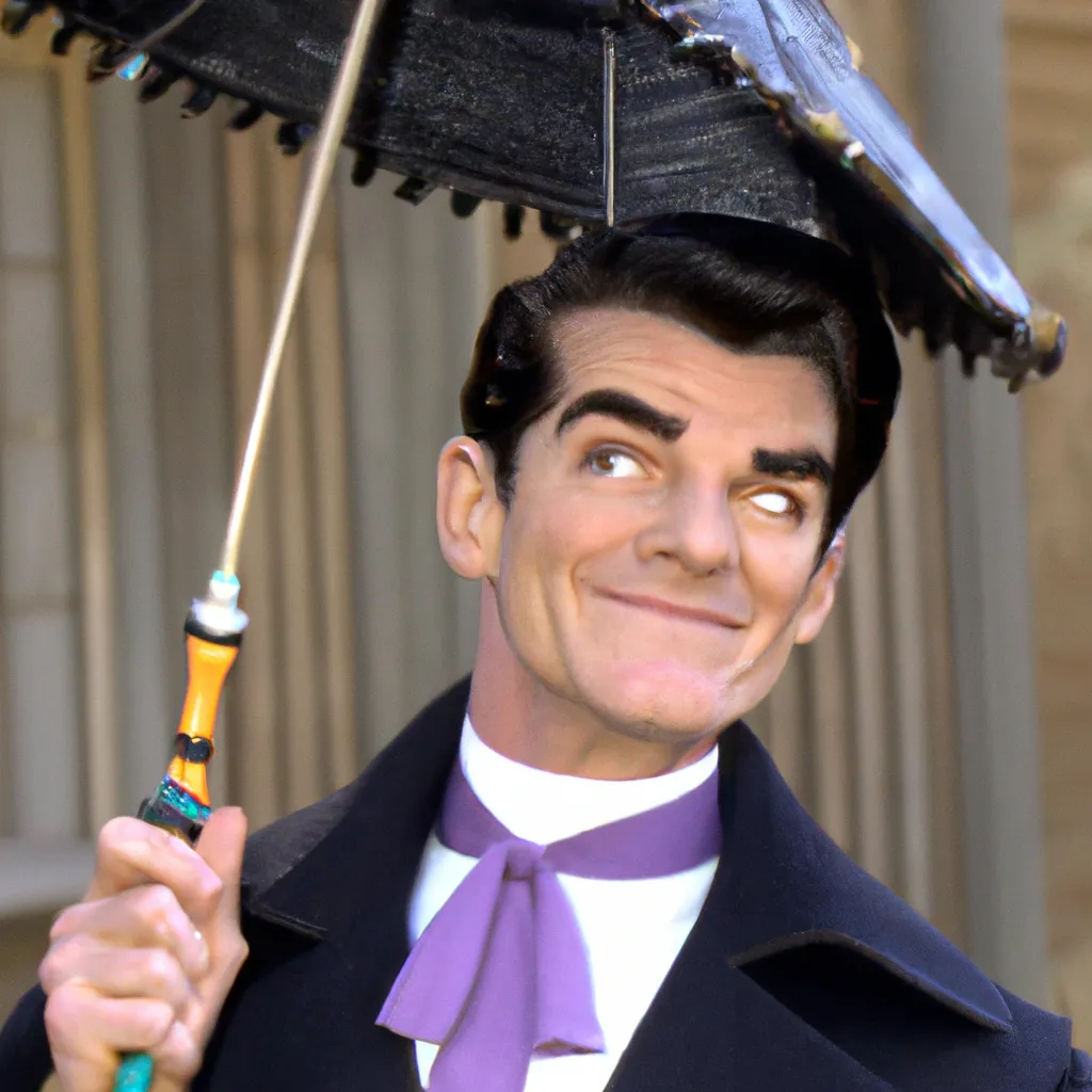 Prompt: Robbie Rotten in Mary Poppins (1964)