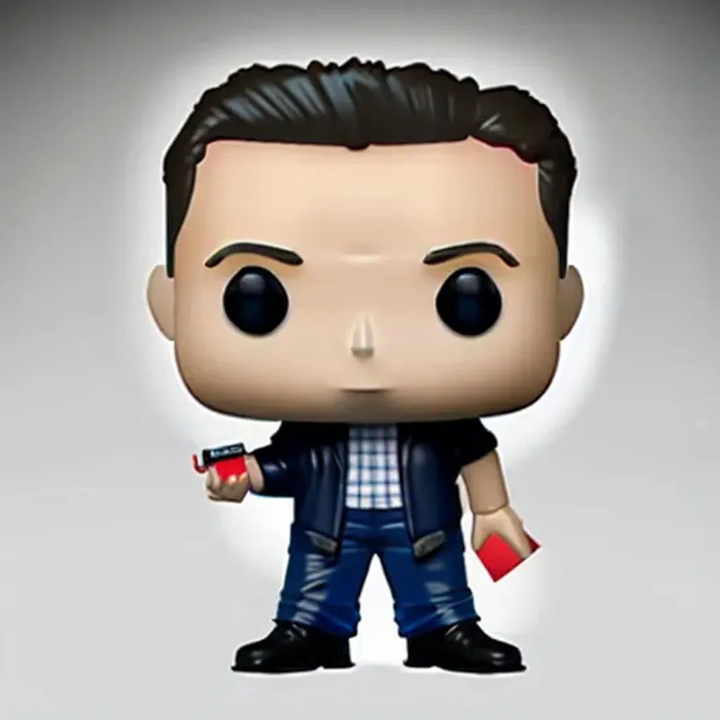 Prompt: Funko pop Elon Musk figurine, made of plastic, product studio shot, on a white background, diffused lighting, centered.