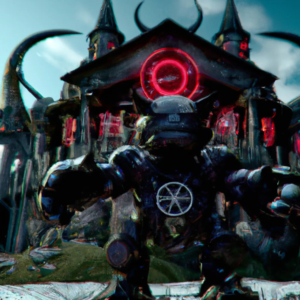 Prompt: Devil Minion wearing cosmic armour, Hell Mansion in the background, hyperrealistic, unreal engine 5, ray tracing x, high quality cqi, extremely detailed, cinematic, trending in artstation, HD, HQ, sharp focus, blender, cinema 4d,