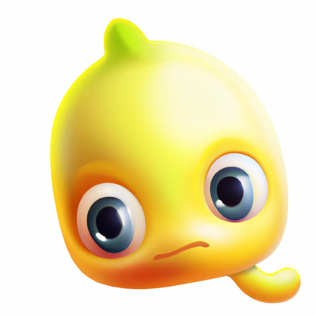 Prompt: A small cute baby creature looking like a lemon. Cute, disney and pixar cartoon style. Realistic.