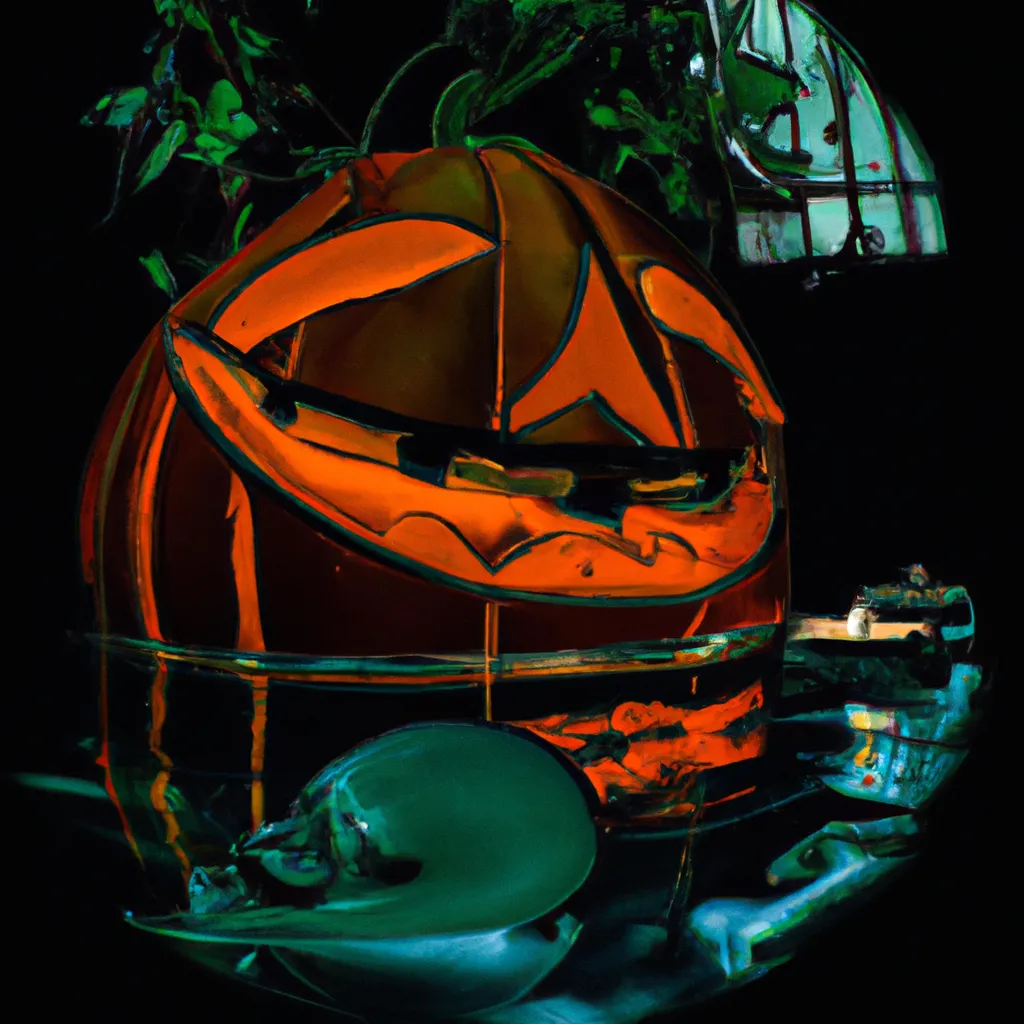 Prompt: Dark art, Macabre Art,Ukiyo-e comic book styled Jack-o'-lantern submerged in a think tank in the backrooms,4K,chic creepy funny spooky awesome goofy cool scary mysterious vibe,digital art, trending on art station, award winning, iconic, classic,photography, photorealistic 