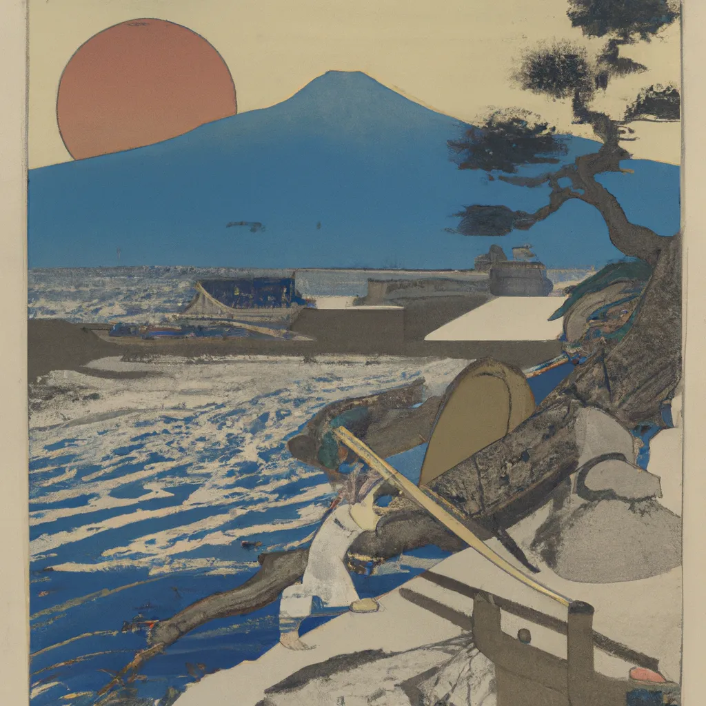 Prompt: a beutiful painting by Katsushika Hokusai